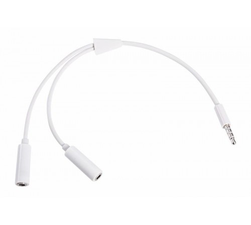 Аудиоразветвитель штекер 3,5 мм на 2 по 3,5 мм белый  18-1100  REXANT