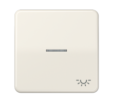 Клавиша с окошком и символом "освещение" для выключателей с подсветкой; слоновая кость  CD590KO5L  Jung