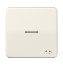 Клавиша с окошком и символом "освещение" для выключателей с подсветкой; слоновая кость  CD590KO5L  Jung