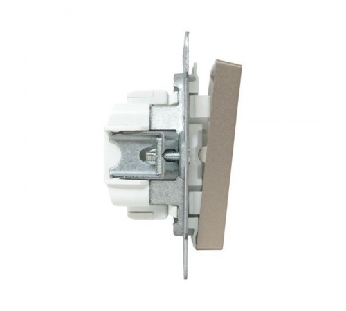 Механизм выключателя, одноклавишный, проходной, шампань Эпика  UP1-SWC-11 EKF