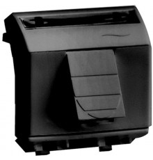 Brava черный розетка компьютерная RJ45 двойная категория 6A UTP 2мод  77679N  DKC