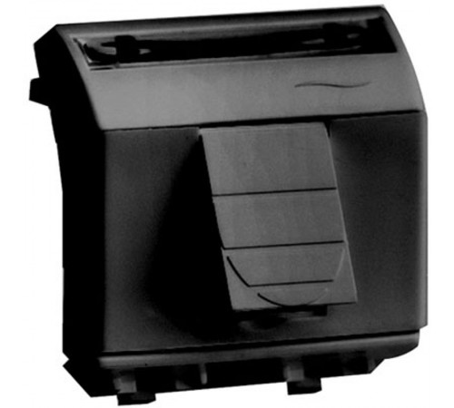 Компьютерная розетка RJ-45. кат.5Е (разъем АМР). черная. 2мод.  77642N  DKC