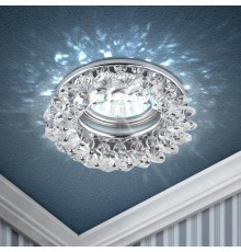 Светильник точечный встраиваемый под лампу DK16 50Вт MR16 GU5.3 хром/прозрачный  C0044737  ЭРА