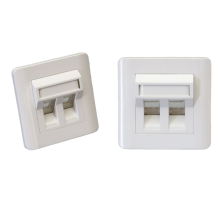 Рамка 86х86 с лицевой панелью для 2 модулей Keystone, с суппортом, под 45гр  500021  SPL