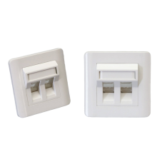 Рамка 86х86 с лицевой панелью для 2 модулей Keystone, с суппортом, под 45гр  500021  SPL