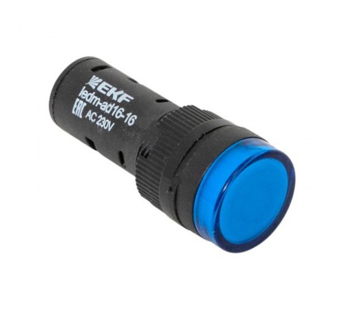 Матрица светодиодная AD16-16HS синяя 230В AC (16 мм) PROxima  ledm-ad16-16-b  EKF