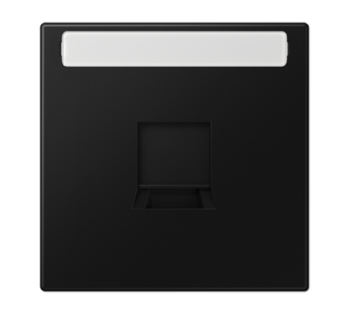 Плата (фиксация защёлкиванием) для одного модуля с полем для надписи; термопласт; черный матовый  LS1969-15NAWESWM  Jung