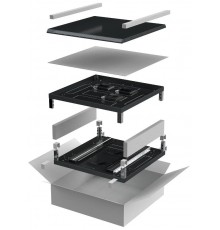 LINEA N Компл. осн. и крыша 600х800мм шкафа 18-27U чер.  LN05-YYX68-Y  ITK