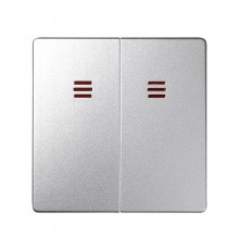 Simon 82 Клавиши (2 шт) для двухклавишного выключателя с подсветкой, S82 Detail алюминий  82025-93  Simon