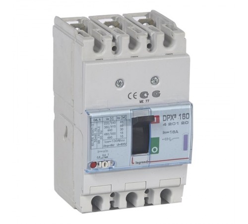 Автоматический выключатель DPX3 160 термомагнитный расцепитель 50кА 400В 3П 16А  420120  Legrand