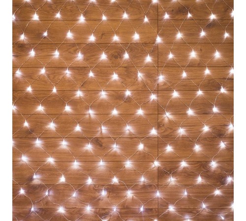 Гирлянда "Сеть" 1,8х1,5м, прозрачный ПВХ, 180 LED Белые  215-135  NEON-NIGHT