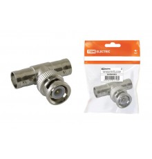 Переходник штекер BNC - х2 гнезда BNC (тройник), инд. упаковка  SQ1809-0033  TDM