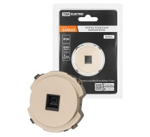 Розетка компьютерная RJ45  шампань, "Байкал"   SQ1819-0514  TDM