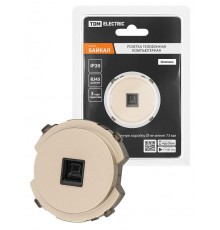 Розетка компьютерная RJ45  шампань, "Байкал"   SQ1819-0514  TDM