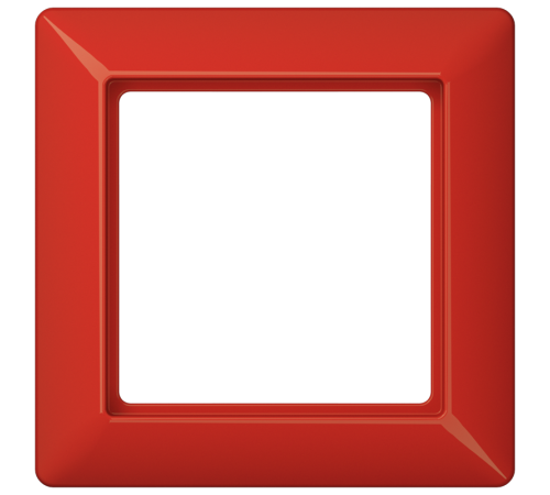 Рамка 1-кратная для вертикальной и горизонтальной установки; термопласт, красная  AS581BFRT  Jung