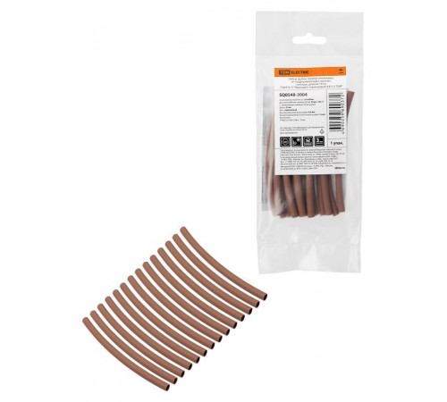 Набор трубок термоусаживаемых, клеевых "Моноцвет, коричневый 4,8/1,5 " SQ0548-3004  TDM