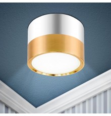 Светильник накладной подсветка OL7 GX53 GD/CH под лампу Gx53, алюминий, цвет золото+хром (40/1440)  Б0048532  ЭРА