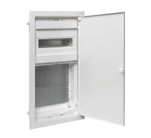 Встраиваемый комбинир. щит "Nova" (1 DIN + 2 МП) 3 габарит 12 мод. с пластиковой дверью IP41  nv-cb-pd-1+2  EKF