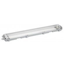 Светильник линейный пылевлагозащищенный под 2 светодиодные лампы T8 G13  SPP-103-0-102-060 IP65   2x600мм транзитный с отражателем 20шт в линию  Б006
