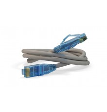 Патч-корд PC-LPM-UTP-RJ45-RJ45-C6-5M-LSZH-GY U/UTP, Cat.6, LSZH, 5 м, серый  41841  Hyperline