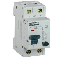 Выключатель автоматический дифференциального тока АВДТ 32 1п+N 16А C 30мА тип AC   MAD25-5-016-C-30  GENERICA