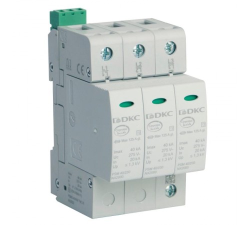 Ограничитель импульсных перенапряжений УЗИП, класс II, 3-полюсный, L1-L2-L3-PEN  NX2032  DKC