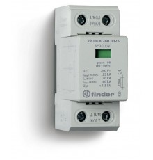 Устройство защиты от импульсных перенапряжений УЗИП тип 1+2 (1 варистор/искровый разрядник); модульный, ширина 36мм; степень защиты IP20