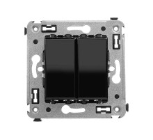 Инвертор двухклавишный в стену, "Avanti", "Черный квадрат"  4402124  DKC