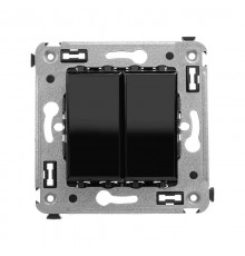 Инвертор двухклавишный в стену, "Avanti", "Черный квадрат"  4402124  DKC