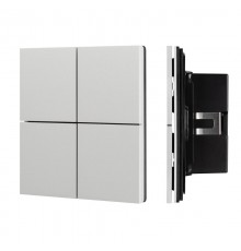 INTELLIGENT ARLIGHT Кнопочная панель KNX-304-23-IN Silver (BUS, Frameless) (IARL, IP20 Металл, 2 года)  039662  Arlight