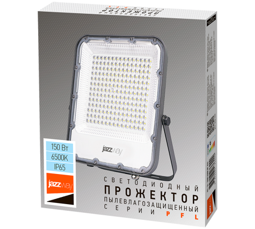 Прожектор светодиодный PFL- S4- 150w 6500K 80° IP65  .5036444  JAZZWAY