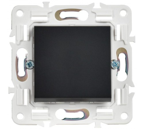 SKANDY Выключатель 1-клавишный 10А SK-V01Bl черный  SK-V10-0-10-K02  IEK