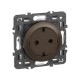 Celiane Графит Розетка с плоской лицевой панелью с/з, безвинт зажим (накладка+механизм)  067168  Legrand