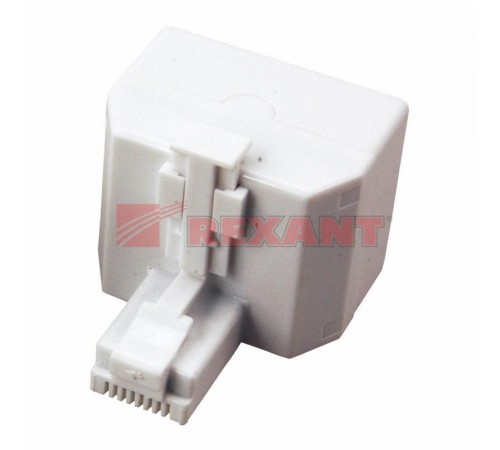 Компьютерный двойник RJ-45(8P-8C) (штекер - 2 гнезда)  03-0102  REXANT