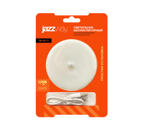 Светильник-подсветка беспроводной TS8-L1W-Accu, PIR датчик  .5037649  JAZZWAY