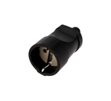 Розетка разборная Евро с з/к 16А черная  11-8529  REXANT