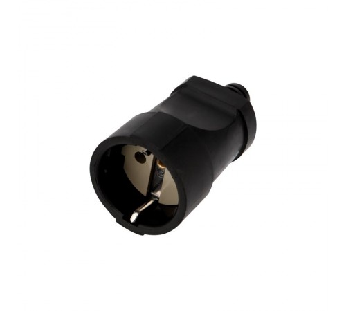 Розетка разборная Евро с з/к 16А черная  11-8529  REXANT