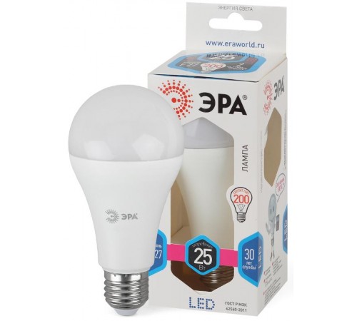 Лампа светодиодная LED 25Вт E27 4000К СТАНДАРТ груша  Б0035335  ЭРА