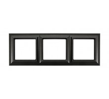 Рамка 3-поста; Eco Profi  Standart; термопласт; черный матовый  EPS483SWM  Jung