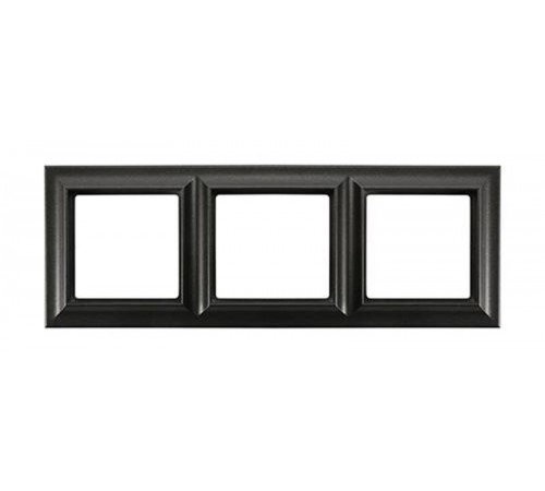 Рамка 3-поста; Eco Profi  Standart; термопласт; черный матовый  EPS483SWM  Jung