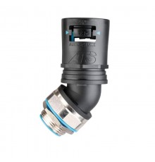 Фитинг AT54/150/S45/GRB, 45°, РА66/никел.латунь/эласт., серый/голубой, резьба 150, d54, 2 шт. в пачке  7TCA296170R0723  ABB