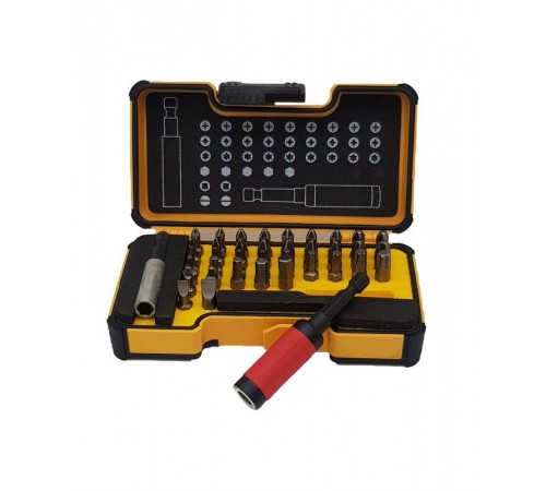 Набор бит SL/PZ/PH/HEX/Tx/SQ с рукояткой ERGONIC и битодержателем STAR в кейсе, 38 шт  02073806  Felo