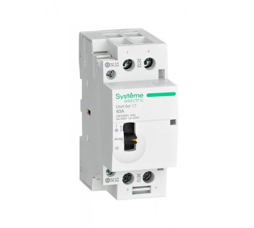 Контактор модульный 2P 2НО 63A AC 230В-230В City9  C9C32263 Systeme Electric