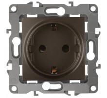 Розетка 12-2101-13 с заземлением, 16АХ-250В,  бронза  Б0019320  ЭРА