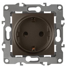 Розетка 12-2101-13 с заземлением, 16АХ-250В,  бронза  Б0019320  ЭРА