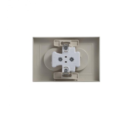 AtlasDesign Бежевый Розетка без заземления двойная, 16А, (в сборе с рамкой)  ATN000220  SE