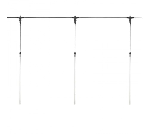 Гирлянда Тающие сосульки комплект 10 шт. х 50см, шаг 100см, 600 LED ТЕПЛЫЙ БЕЛЫЙ, черный каучук, IP67, 24В  256-427  NEON-NIGHT