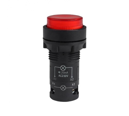 Кнопка с подсветкой OptiSignal Compact D22 C7-PL-M401 красная 1НЗ 230 В AC XB7NW34M2  362101  КЭАЗ
