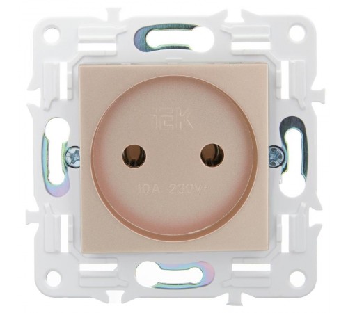 SKANDY Розетка без з/к/ш 10А SK-R02Sa песочный  SK-R10-10-K98  IEK