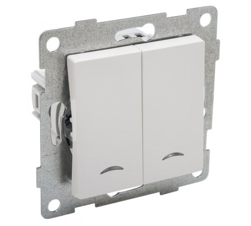 Ugra Выключатель 2кл. (инд), СУ , 10А, 250В, белый  С11В28-001  GUSI Electric